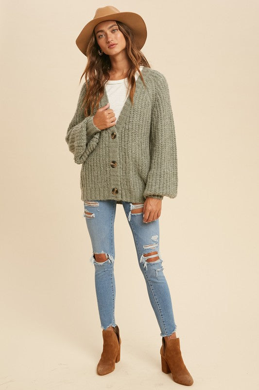 Knit Button Down Cardigan