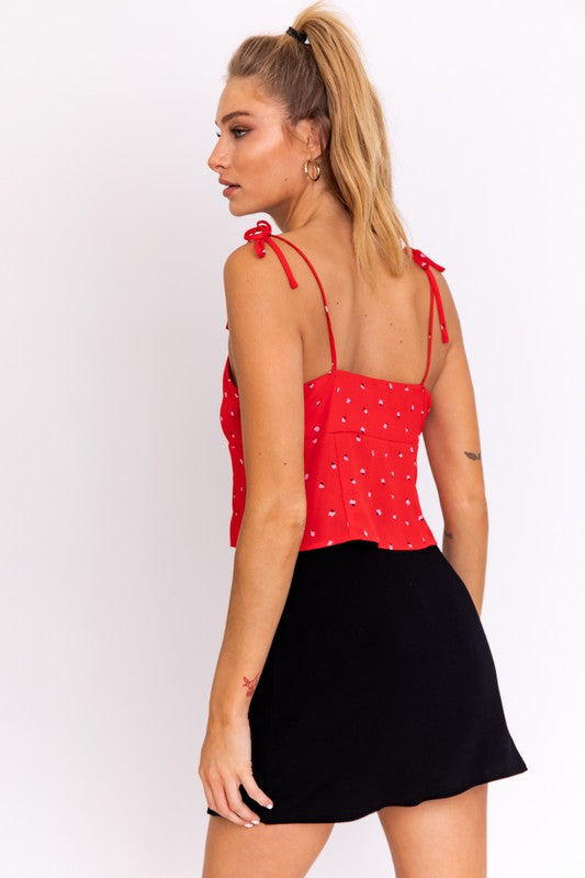 Red Bustier Style Tank
