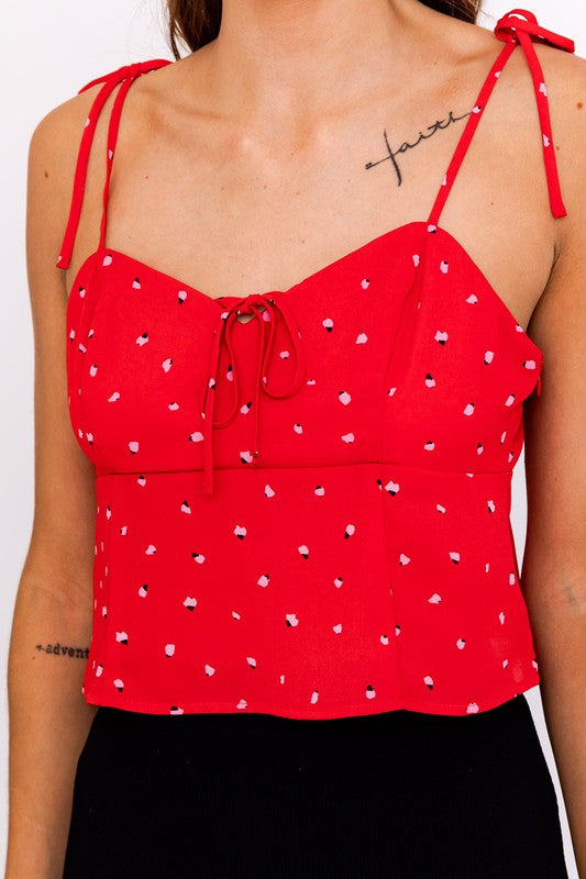 Red Bustier Style Tank
