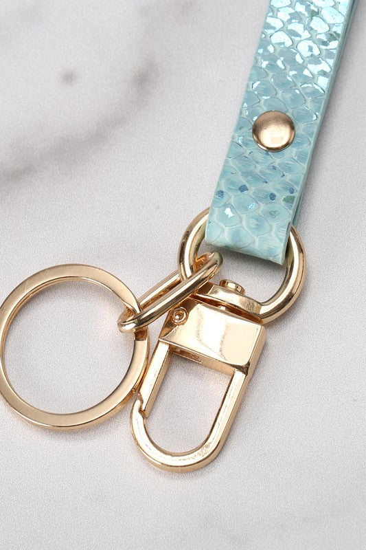 Blue Wristlet Key Chain