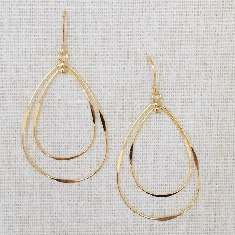 Eve Gold Teardrop Earrings