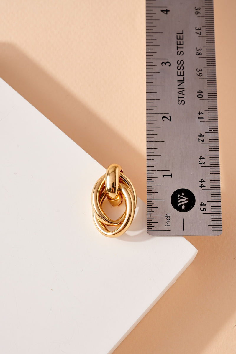 Gold Linked Hoop Earrings