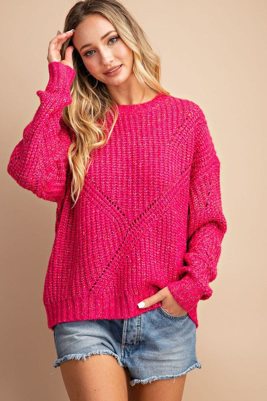 Winnie Hot Pink Sweater