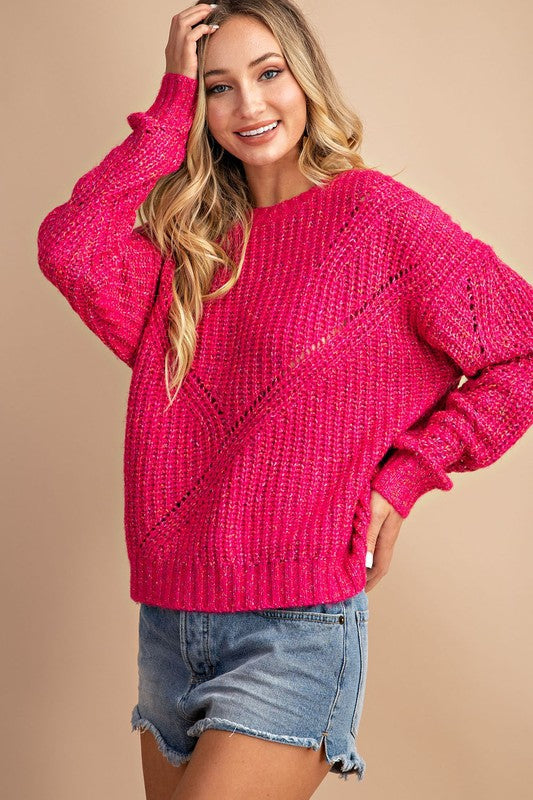 Winnie Hot Pink Sweater
