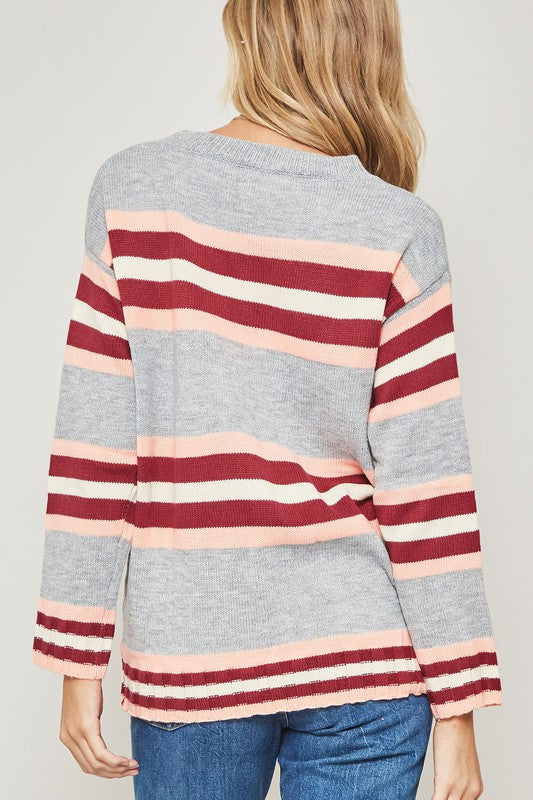 Polly Striped Knit Sweater